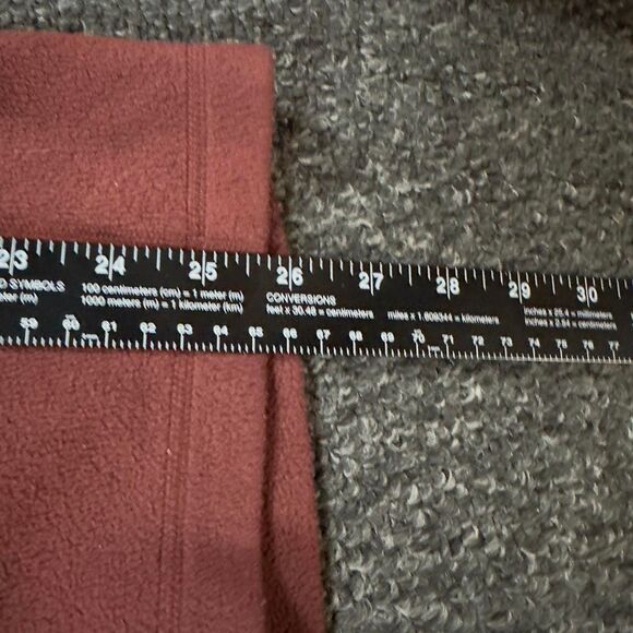 The North Face Fleece Men M Red Brown Polyester Quarter Zip Pullover Outdoor - Picture 6 of 6